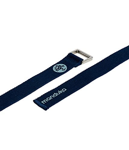 Manduka Align Yoga Strap - Lightweight Cotton, Secure, Slip Free Support, Midnight Blue, 1.75 Inch Wide, 10 Feet (305Cm) #TOP1