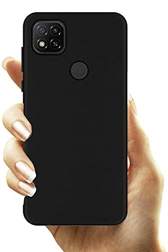 Image of Mobile Back Cover Case for Xiaomi Redmi 9 (Silicone Case|CameraProtection|Black SC1510)