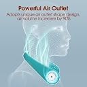 LARYNX Portable Rechargeable Neck Fan, 8H Working Time, Adjustable Neck Fan with 3 Speeds 48 Air Outlet for Travel Desk Bedroom 360° Cooling (Multicolor) gallery image