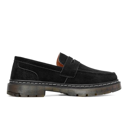 Image of Women's Suede Penny Loafer Comfort Driving Moccasins Casual Slip-Ons Loafer Flats Fashion Women Business Work Shoes