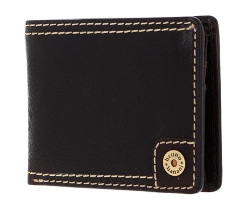 Porte-monnaie mini flip wallet Bruno Banani cuir brun