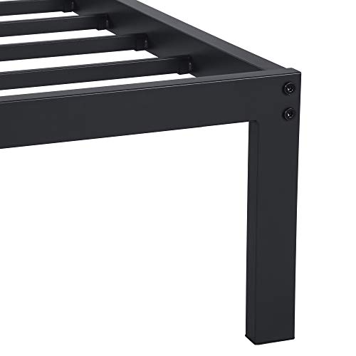 Sleeplace 16 Inch High Profile Tall Steel Slat Bed Frame / Non-Slip Support/ Ss-3000, King, Black (16Bx09) #TOP5