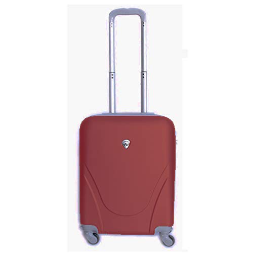 MERCURY TEXTIL - Maleta pequeña para Cabina rígida 4 Ruedas 360º Gira Equipaje de Mano (Granate)