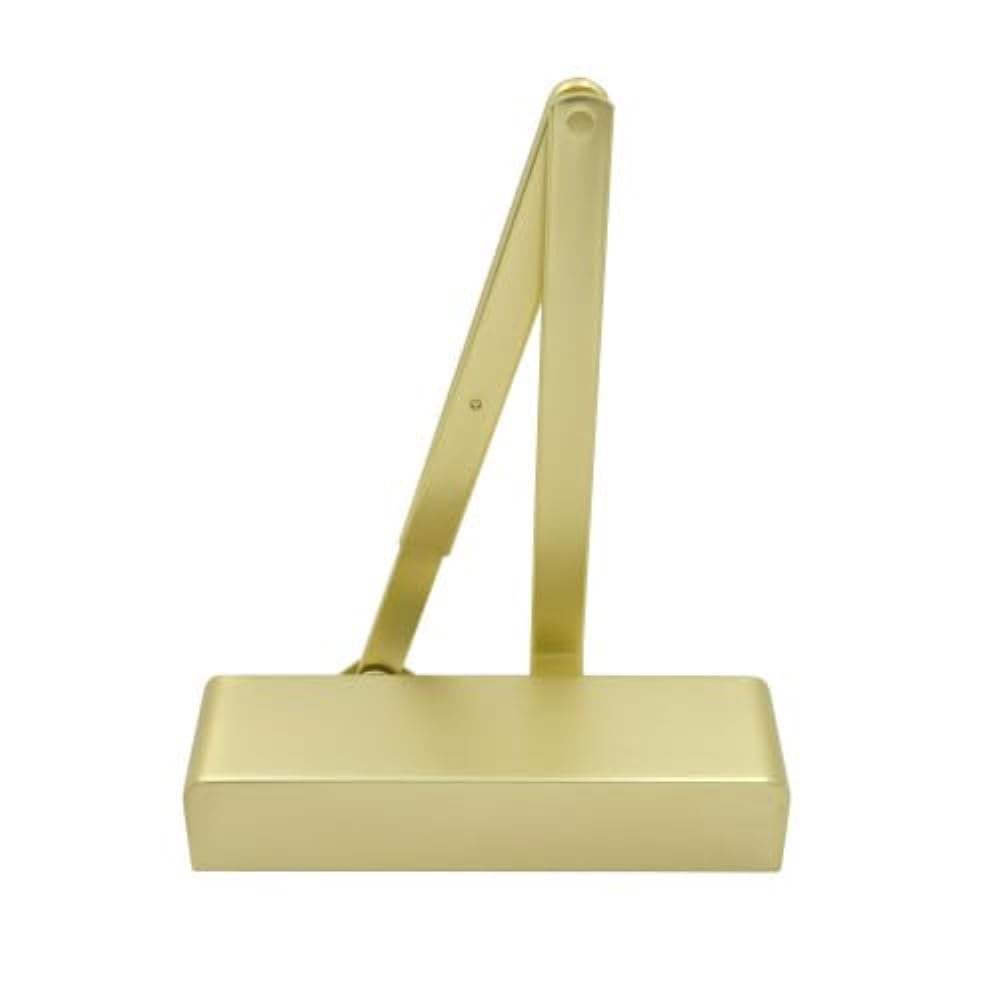 Ironmongery Solutions® Size 2–4 Adjustable Door Closer – Heavy Duty Hydraulic Door Control for Fire Rated and Commercial Doors – Smooth Soft Close Action – Fixing Included (Satin Brass)