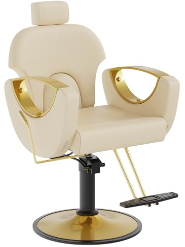 LOUVIXA Barber Chair, Salon Chair for Hair Stylist, Height Adjustable Hydraulic Hair Reclining Salon...