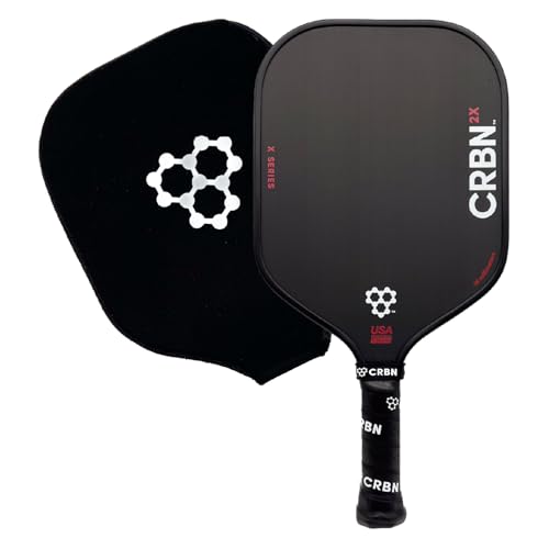 CRBN Pickleball - X Series Power Paddle - Carbon Fiber Pickleball Paddle with Foam Injected Edges for Expanded Sweet Spot (2X 16mm)