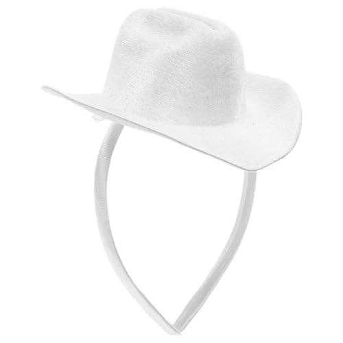 Serrage-tête bibi western blanc 135 cm léger accessoire de fête cowgirl