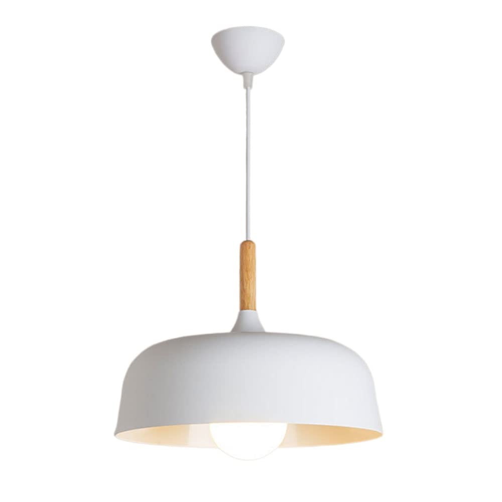 LYMSXAZOU Modern Minimalist Hanging Lamp - Creative Personality Wood Single-Head Chandelier Trendy Macaron Lighting Fixture for Stylish Home Decor