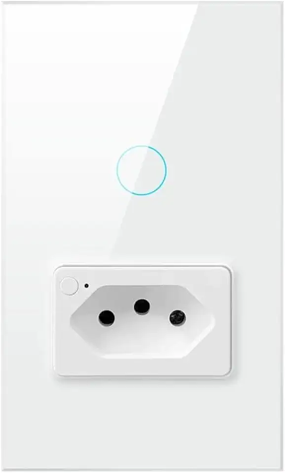 Interruptor Tomada Wi-Fi Touch Inteligente 1 Botão NovaDigital IT-WK-02-1C