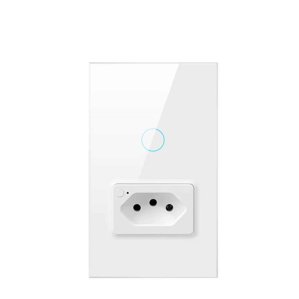 Interruptor Tomada Wi-Fi Touch Inteligente 1 Botão NovaDigital IT-WK-02-1C