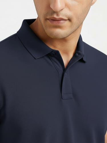 Image of Premium Cotton Pique Polo T-Shirt for Men | Half Seelves Regular Fit | Polo Neck - Ultra-Soft Breathable Fabric | Moisture Wicking