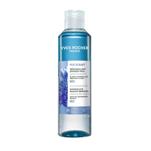 Yves Rocher - Desmaquillante Ojos y Labios Bifásico 200 ml - Pur Bleuet con Aciano Bio - 100% Desmaquilla Suavemente - Waterproof - Sin Perfume - Apto Lentillas