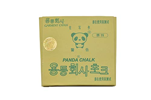 HUNNY- BUNCH Panda Wax Coated Cut-Free White Chalk for Marking on Fabrics and Clothes (Yellow Box Panda)