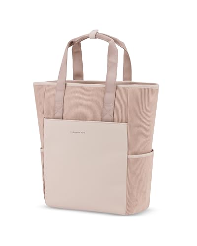 Kapten & Son Rucksack Lindby Cord Rose Clay 18 L | 2in1 Tasche & Rucksack | inkl. Kofferbefestigung Laptopfach Flaschenhalterung | Shopper Damen