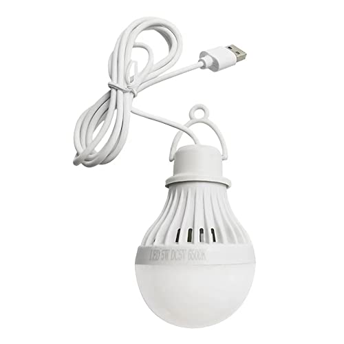 Linterna Camping Lights, 6500K Blanco Frío Mini Linterna de Camping Portátil USB LED Tienda de campaña Lámpara Bombilla, Lámpara de Emergencia Impermeable 5V Colgante Tienda Pesca Noche (5W)