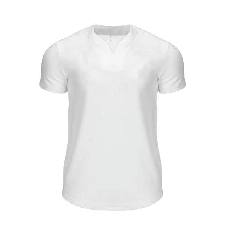 T-shirt d'été décontracté col en V respirant coupe regular