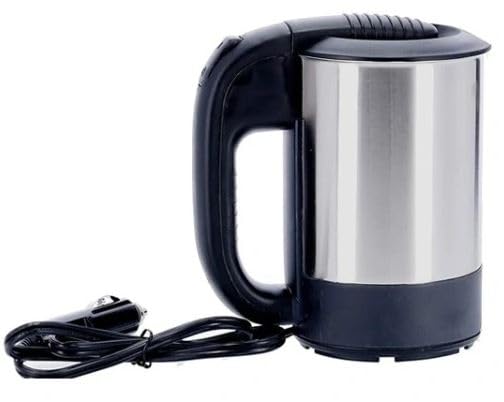 MAT-COMPANY Wasserkocher 24 V 200 W 0,5 L Edelstahl Reise Camping LKW Auto