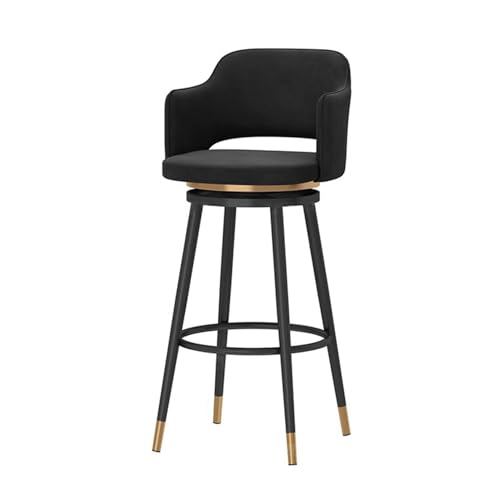 Tabouret de bar pivotant velours au design moderne et raffiné