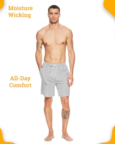 JOE BOXER Mens Lounge Shorts with Pockets, Moisture-Wicking Mens Pajama Shorts, Sweat Shorts Men with Drawstring3