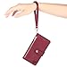 Jiajihua Cover Compatible with Oppo Reno5 4G / Reno5 5G,Compatible with Oppo Reno 5 4G / Reno 5 5G Lanyard【Zipper Wallet】【7 Card Slots】【Flip Stand】【Magnetic Buckle】 Red