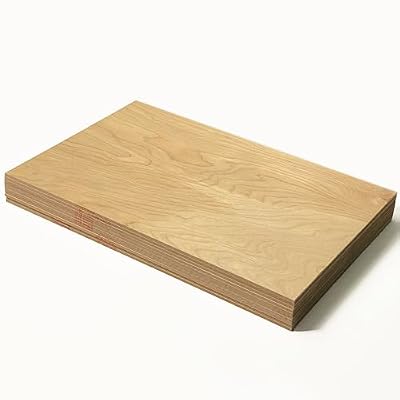 10 Sheets of 12x19 Natural Birch | 5mm 1/4th inch, MDF Core, Premium Grade A1, Single Sided, Glowforge Ready, Unfinished | Species: Walnut, Cherry, Maple, Oak, Cedar, Mahogany, Alder