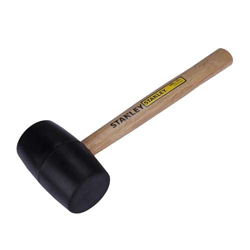STANLEY STHT57528-8 Rubber Mallet for Masonry, Woodwork, Fittings for Home, DIY, Mechanic, Industrial & Professional Use, 680 gm, YELLOW & BLACK - Image 10 thumbnail