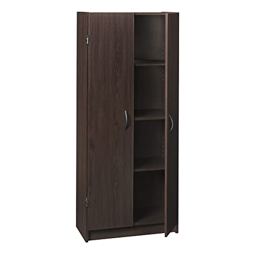 Comparison: Best Wood For Pantry Shelves 2 ClosetMaid Pantry Cabinet Cupboard with 2 Doors, Adjustable Shelves Standing, Storage for Kitchen, Laundry, or Utility Room, Espresso
