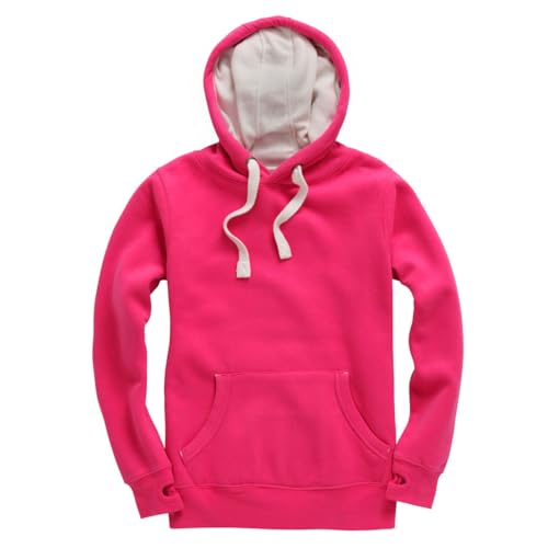 Image of Super Lemon Premium Heavyweight Peach Finish Hoodie Hooded Sweatshirt Loungewear Workwear Fashion Gift Present Birthday (XL, Cerise)