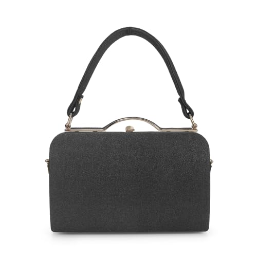 Image of Mochi Women Party /Fashion Fabric Soft Body Lock Closure Solid Clutches With 1 Pocket And 1 Compartments