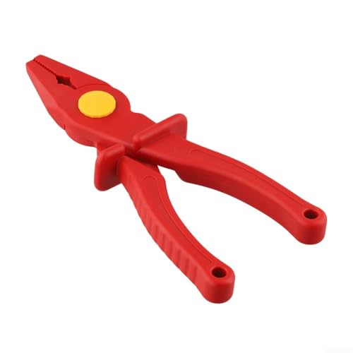 7.7 Inch VDE Insulated Plier for Electrical Work, 1000V Electrician Plier with Flat Nose Crimper, Insulated Hand Tool for Live Circuits, Ergonomic Design, VDE