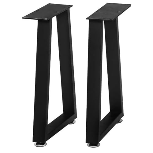 TOOSOAR Patas Mesa de Hierro 28x40 cm en Forma Trapecio - Pata Mesa Metálica para Soporte de Muebles, Fácil Instalación y Diseño Moderno​