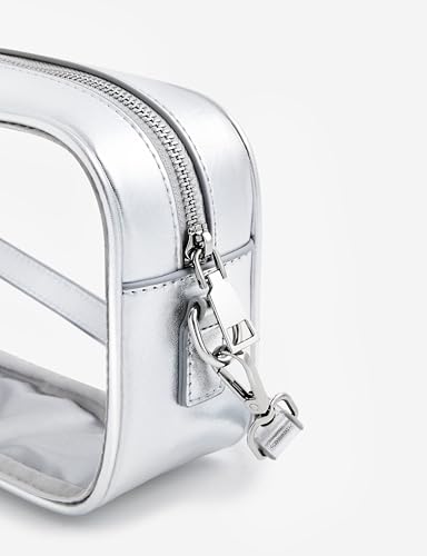 Image of Yarnic Clear Bag Stadium Approved, PVC Transparent Crossbody Purse Small Clear Crossbody Bag with Adjustable Shoulder Strap