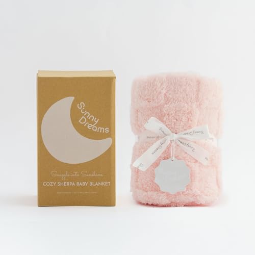 Image of Checkered Baby Blankets Double-Sided Fleece Plush Baby Blankets for Girls, Lightweight Soft Cozy and Warm Newborn Receiving Throw for Bed, Crib, Couch, Sofa 30 x 40 Inches, Pink