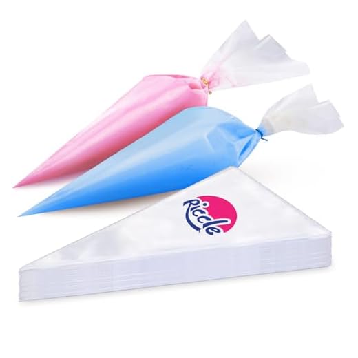 Riccle Disposable Piping Bags 15 Inch - 100 Anti Burst Pastry Icing Bags for Cream Frosting, Cakes and Cookies Decoration