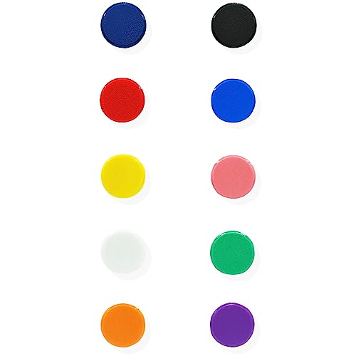 PYJLBX Fridge Magnets, 10 Pack 10 Colors Magnets Strong Magnets Heavy Duty Whiteboard Magnets, Round Mini Small Magnets Colourful Fridge Magnets for Adults, for Crafts,Whiteboard,Fridge,Notice Boards