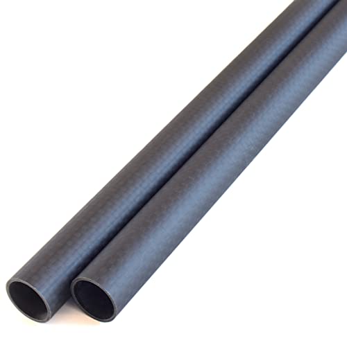 Cncarbonfiber TUBE-PY1614420 2Pcs 16Mm Carbon Fiber Tube 16Mmx14Mmx420Mm 3K Roll Wrapped Plain Matte Finish cover