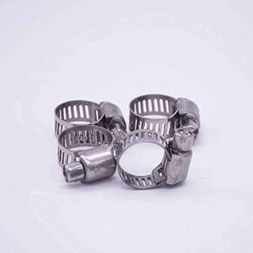 5 PCS Hose Clamp 16-25mm 3/4" 1" 304 Stainless Worm Drive Spring Clip Water Fuel Line