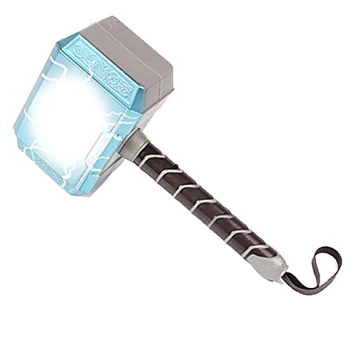 SPOTOR Thor Martillo Juguetes con Luz LED Y Sonido Accesorios PelíCula 1: 1 RéPlica Disfraz...