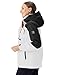 donhobo Damen Winter Softshelljacke Fleece Funktionsjacke Warme Outdoor Winddicht Wanderjacke Gefüttert Skijacke Trekkingjacke (Weiß schwarz, XL)