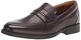 Clarks Men's Whiddon Loafer, Dark Brown Leather, 10 Wide