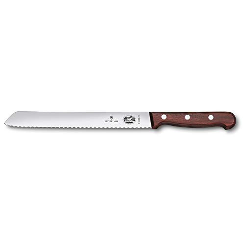 Victorinox Rosewood 8-Inch Bread Knife with Serrated Edge and Sheath