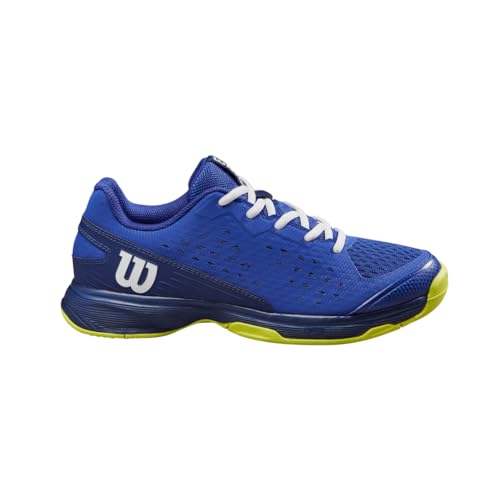 Wilson Rush PRO, Tennis Shoe, Bluing/Blue Print/Safety Yellow, 32 2/3 EU