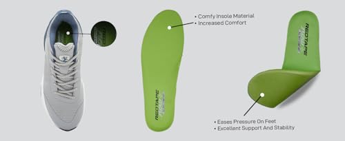 Red Tape Men's Lifestyle Casual Sneakers Ideal for Walking, Running, Travel & Daily Comfort | Classic Rounded Toe, Breathable Upper | Soothing Cushioned Insole | Impact-Resistant & Anti-Slip Sole4