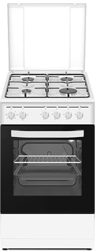 PKM GH4-50 EO AQ, Stand-Gasherd/9050 Watt/50 cm/3 Backofenfunktionen/Ober- und Unterhitze/Energieeffizienzklasse A/Inklusive Grillrost & Fettpfanne