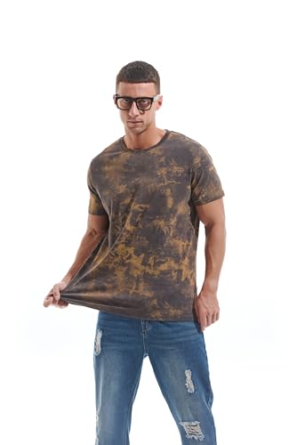 KLIEGOU Men's Crew Neck Hipster T Shirt - Casual Stylish Fitted Print Tees for Men4