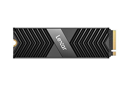 Image of Lexar Professional NM800 PRO with Heatsink SSD, M.2 2280 PCIe Gen4x4 NVMe 1.4 Internal SSD, Up to 7500MB /s Read, 6300MB /s, Internal Solid State Drive for PS5, Gamer (LNM800P001T-RN8NG), Black, 1TB