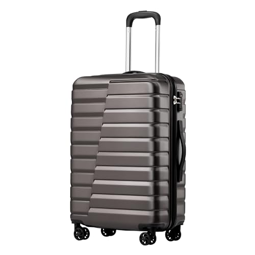 Coolife Luggage Suitcase Carry on Hardside PC+ABS Spinner TSA Lock Telescopic Handle