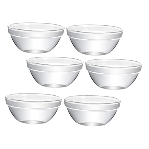 Mobestech 6 piezas Moldes de Vidrio para Pudding y Gelatina Transparentes Recipientes para Postres Seguros y Duraderos Cuencos para Alimentos para Fácil Desmoldeo y Limpieza