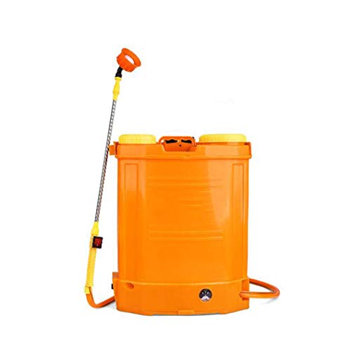LFDYAHAW Electric large watering can, high-pressure back sprayer, household thickened barrel watering can, long-lasting agricultural sprayer spray can, detailed spray can (Color : Orange, Size : 20L)