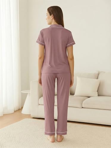 Image of BORN Pajamas for Women Set Button Down, 2 Piece Pajama Sets, Soft Womens Pajama Sets